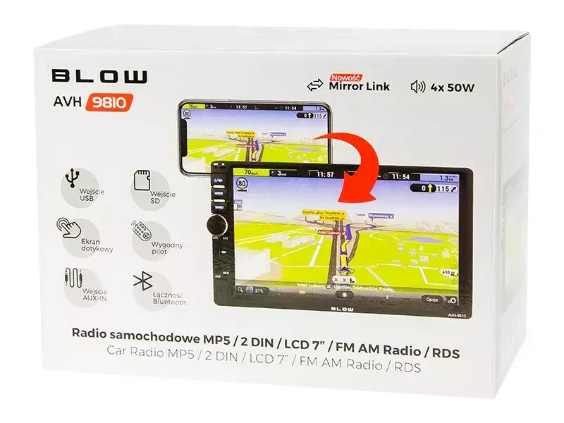 Автомедиасистема BLOW AVH-9810 2DIN 7" Photo 5