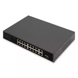 Unmanaged Switch Digitus DN-95355 16 Port Fast Ethernet PoE 2 Gigabit Uplinks