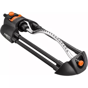 Oscillating Garden Sprinkler NEO tools 15-771 — metal arch, 18 nozzles, adjustable spray strength