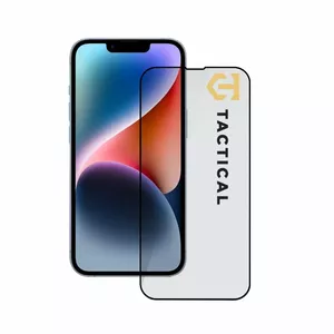 Закалённое стекло‑защита Tactical 5D для Apple iPhone 13 / 13 Pro / 14 / 16e — чёрное