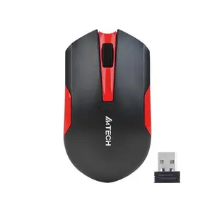 Bezvadu RF pele A4Tech G3-200N — ambidekstra, optiskā 1000 DPI, nano uztvērējs, AA baterija