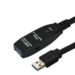USB kabelis MicroConnect USB3.0AAF10A 10m USB 3.2 Gen 1 Melns