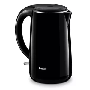Tefal Safe'Tea KO2608 Электрический чайник 1.7 Л 1800 Вт Черный Пластик Нержавеющая сталь Беспроводной Защита от перегрева Индикатор уровня воды