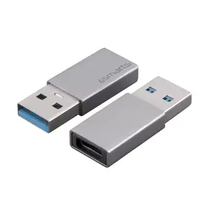 Адаптер USB Type-C 4smarts 540275 Мужской USB Type-A Серый 5 Гбит/с