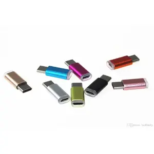 Cable adapter 249 Micro USB (female) to USB Type-C (male), Red, compact inline adapter