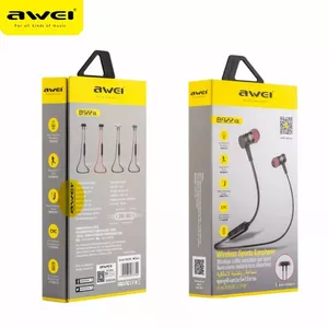 Awei Universal Magnetic Switch Wireless Sports Earphone AK4 Gray