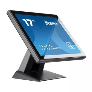 iiyama ProLite T1732MSC-B5X 17 collu SXGA LED skārienjūtīgais monitors ar 1280 x 1024 izšķirtspēju, iebūvētiem skaļruņiem, VESA stiprinājumu, HDMI un DisplayPort melnā krāsā