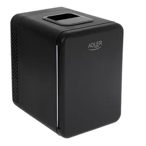 Portable fridge Adler AD 8084, 4 L, black, Peltier cooling, 2 shelves, right hinge, 12 V/100–240 V