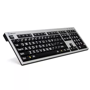 Logickeyboard LKB-LPRNTWB-AJPU keyboard USB French Black, Silver