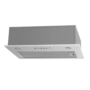 Iebūvējama griestu nosūcēja AKPO WK-7 MICRA — platums 530 mm, jauda 220 m³/h, 60 dB, oglekļa filtrs, balta/pelēka