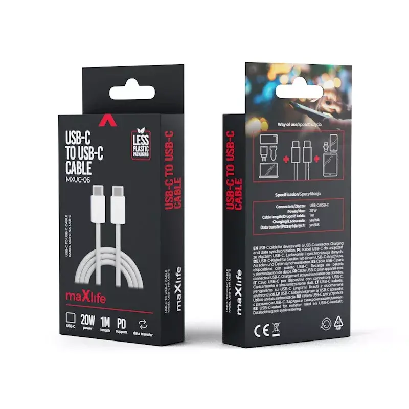 MaXlife MXUC-06 кабель USB-C на USB-C 1 м Photo 5