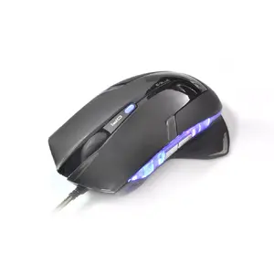 Spēļu pele e‑blue Mazer Type‑R — labrocīga, optiskā 2400 DPI, 6 pogas, USB Type‑A, melna
