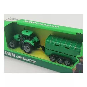Traktors ar piekabi plastmasas 20 cm 346505
