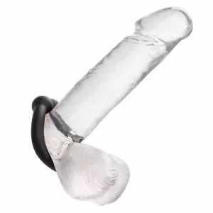 Кольцо для пениса California Exotics Muscle Ring Alpha D-233063 чёрное, силикон, регулировка