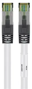 Goobay RJ45 Patch Cable, CAT 6A, 500 MHz, S/FTP CAT 8.1 Raw Cable, 7.5m, White