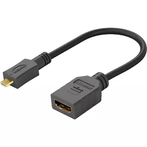 Goobay 58683 HDMI интерфейсная карта адаптер Micro-HDMI на HDMI черный