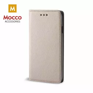 Vāciņš-maciņš Mocco priekš Samsung Galaxy S23 Gold Smart Magnet — aizsargflipa ar kartes nodalījumu
