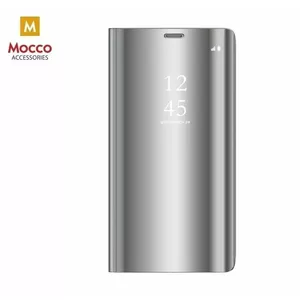 Чехол-книжка Clear View Mocco для Samsung Galaxy S23 — серебристый, прозрачная передняя панель