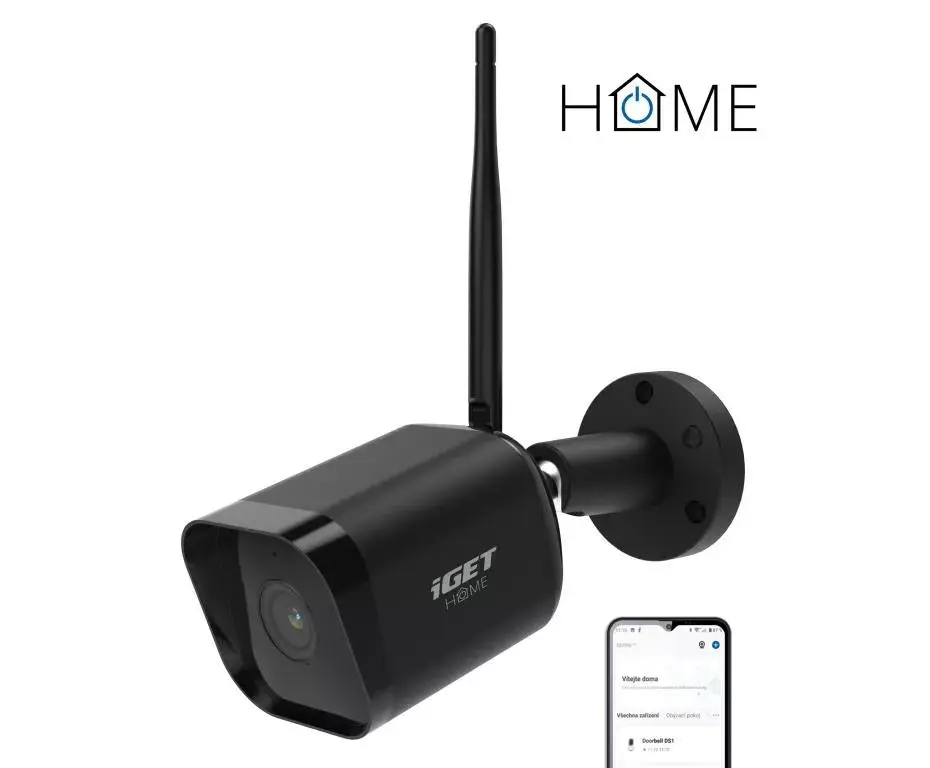 Videonovērošanas kamera iGET HOME Camera CS6 Black FullHD 1080p Photo 1
