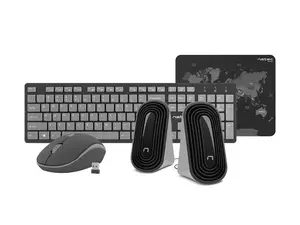 Клавиатура NATEC TETRA с мышью — полноразмерная USB QWERTY English, черно-серая