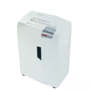 Paper shredder HSM X15, particle-cut P-4, 23 cm working width, 16-sheet capacity, 26 L bin, silver