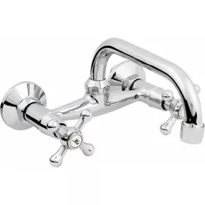 Sienas paredzēts izlietnes jaucējkrāns Hydroland Retro, hroma apdare