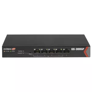 Edimax GS-3005P tīkla pārslēgs Vadīts Gigabit Ethernet (10/100/1000) Power over Ethernet (PoE) Melns