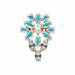 Broša "Mirteļ II (Aurora Borealis)" ar Swarovski™ kristāliem