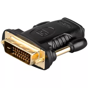 Goobay 68931 kabeļu spraudņu pāreja HDMI Type-A DVI-D (24+1 pin) Melns