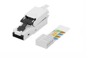 Digitus DN-93633 Неэкранированный полевой разъем CAT 6A RJ-45 для одножильного и многожильного кабеля AWG 27/7 - 22/1 Черный