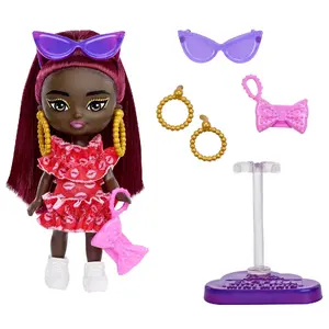 Lelle MATTEL Barbie Extra Mini Minis, 82,7 mm, no 3 gadiem, plastmasa un audums