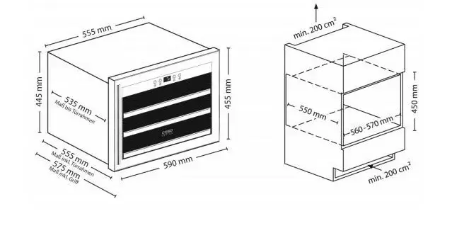 Vīna dzesētājs Caso WineSafe 18 EB Black Compressor Photo 3