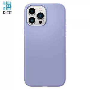 Silicone Case Riff for iPhone 13 Pro Max — Soft Fiber Inside, Lavender Grey