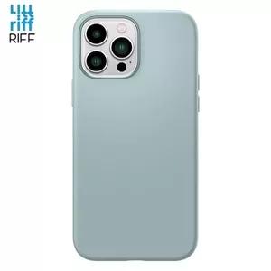 Silicone case for Apple iPhone 13 Pro Max by Riff — soft fiber interior, Midnight Green