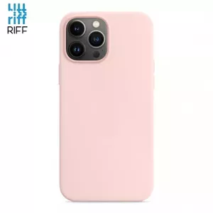 Phone case Riff Silicone Case for iPhone 13 Pro Max with soft fiber lining, Pink Sand