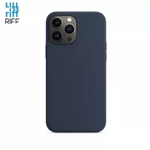 Silicone Case Riff iPhone 13 Pro Max — Soft Fiber Inside, Midnight Blue