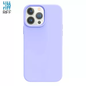 Silicone Case for iPhone 13 Pro Max by Riff — Light Blue, Soft Fiber Interior