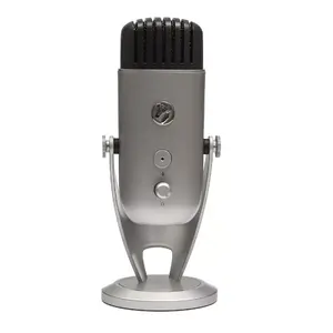 Table microphone Arozzi Colonna Silver, USB wired, 20–20000 Hz, 24-bit, 2.9 m cable