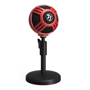 Table microphone Arozzi Sfera Black/Red — wired USB, 44 dB sensitivity, 50–16,000 Hz, 1.8 m cable