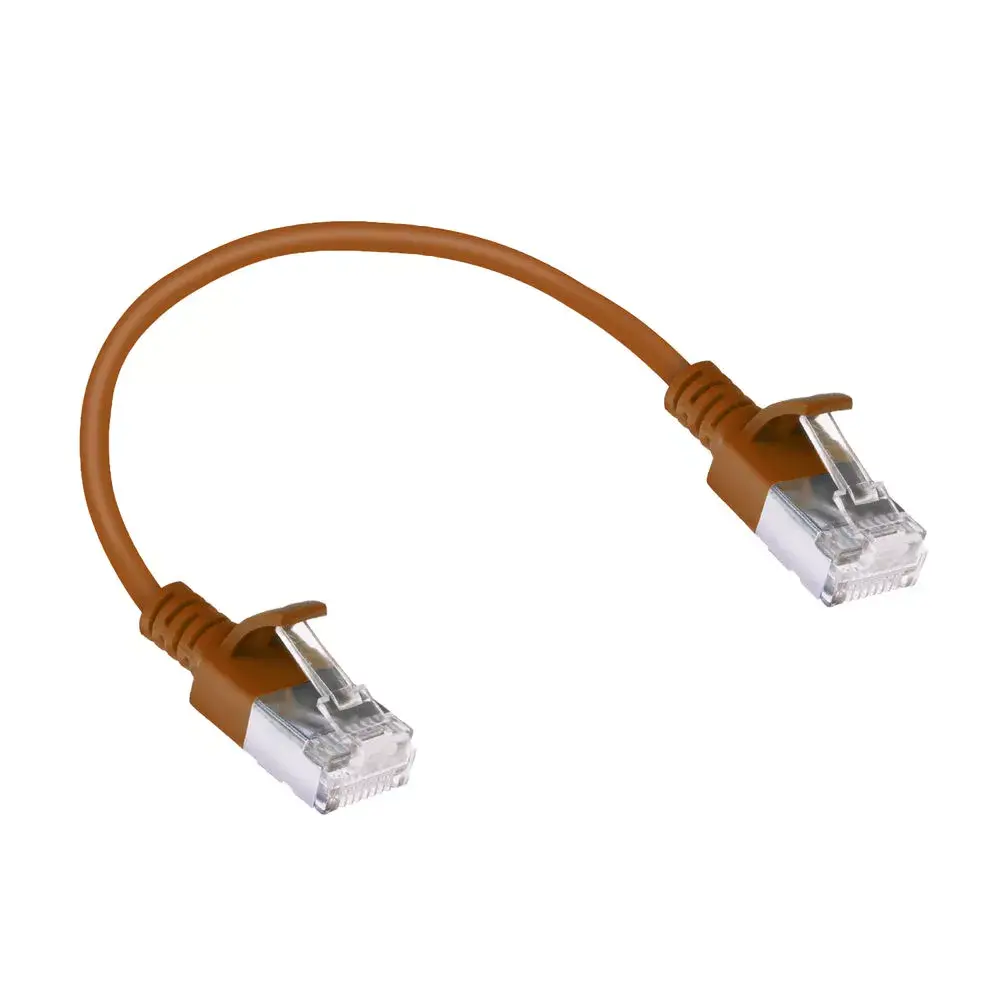 ACT Brown 0.5m LSZH U/FTP CAT6A Patch Cable Photo 2
