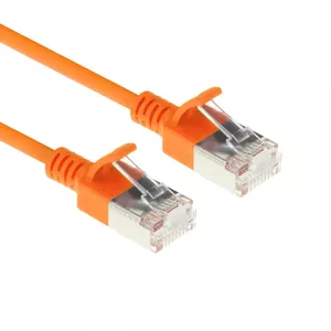 ACT Orange 0.5m LSZH U/FTP CAT6A Patch Cable Snagless RJ45