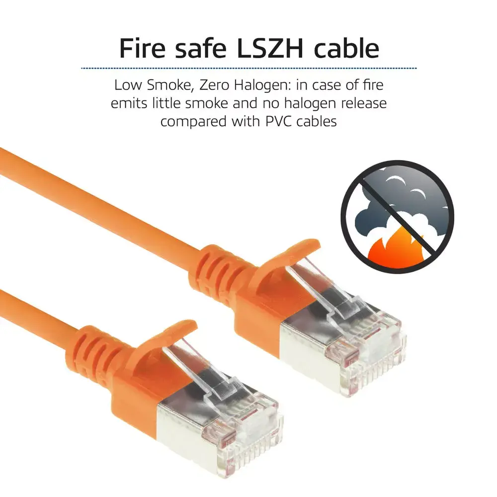 ACT Orange 0.5m LSZH U/FTP CAT6A Pārlikšanas kabelis Photo 7