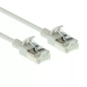 ACT Grey 0.15m LSZH U/FTP CAT6A Slimline Patch Cable Snagless