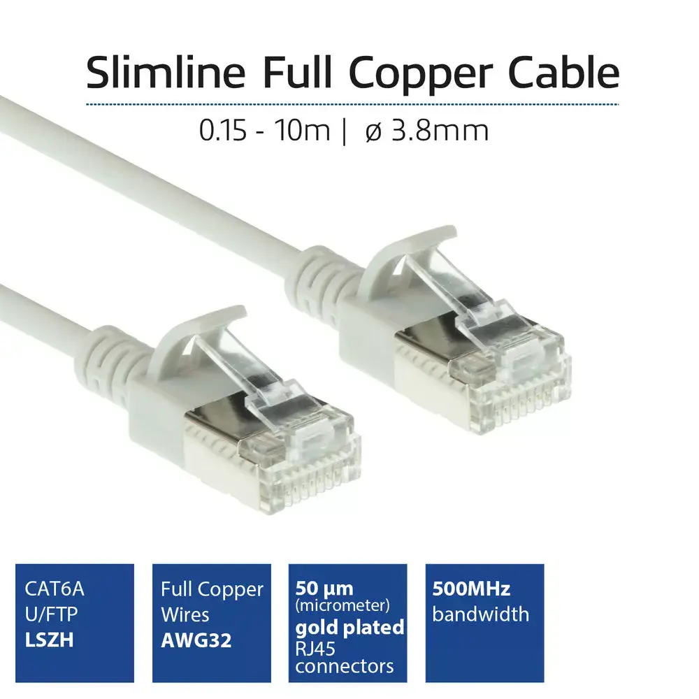 Patch Cable ACT Grey 0.15m CAT6A Photo 4