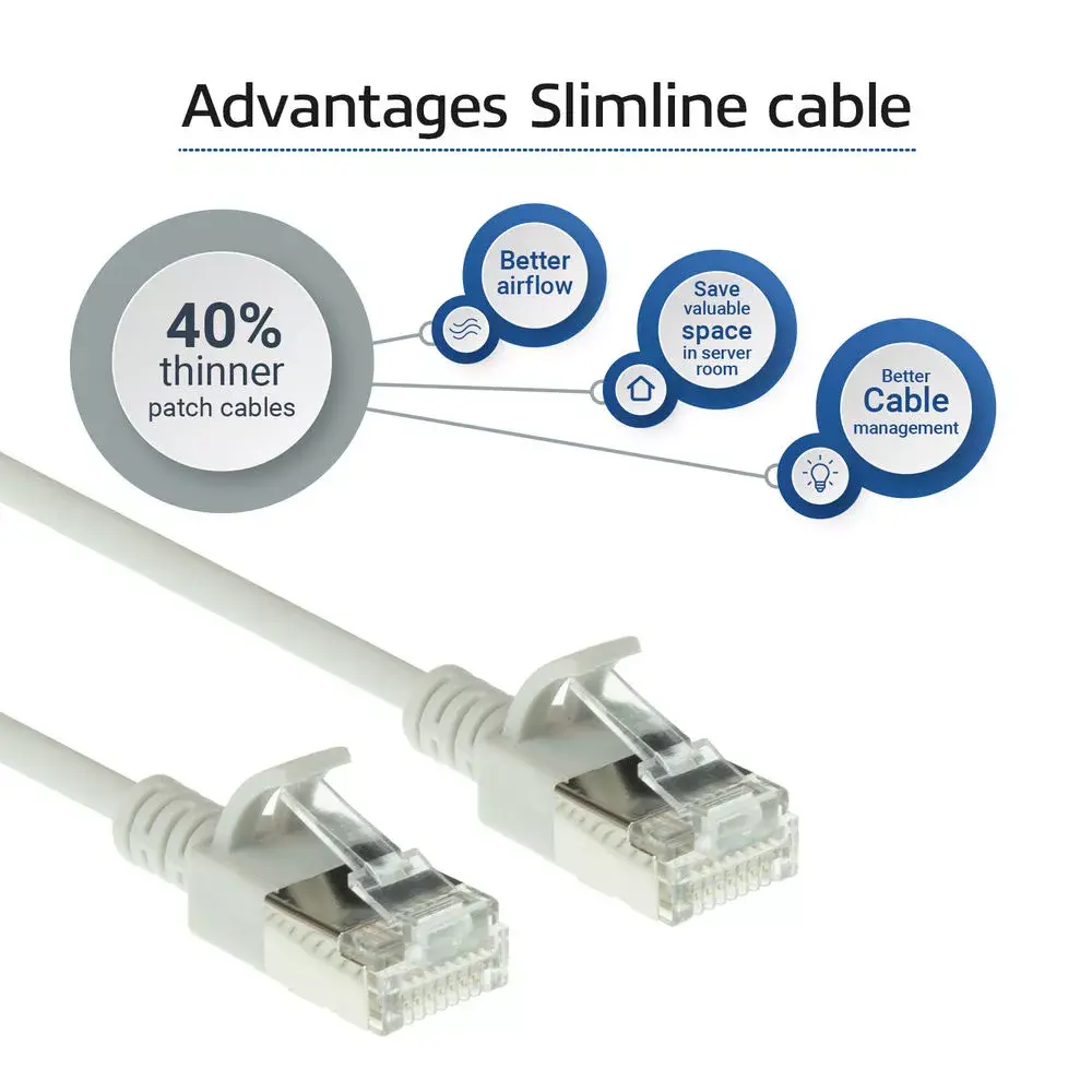 Patch Cable ACT Grey 0.15m CAT6A Photo 5