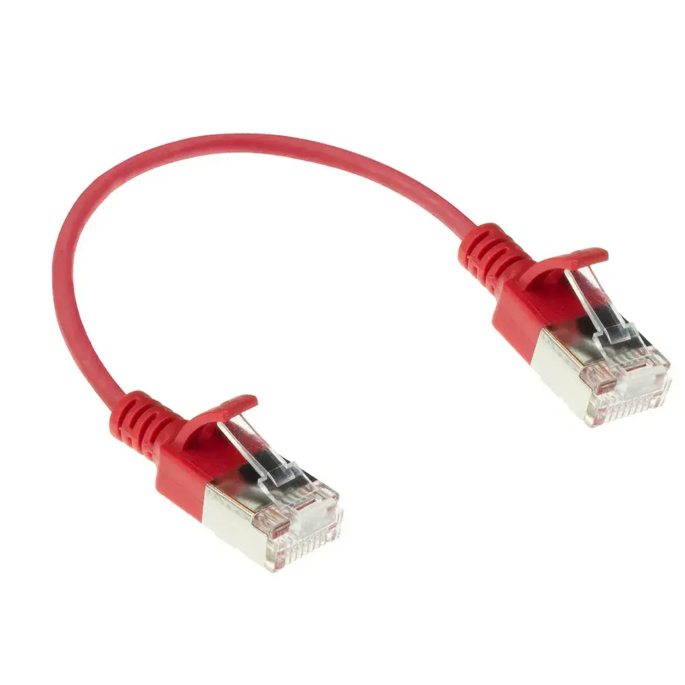ACT Red 0.15m LSZH U/FTP CAT6A Patch Cable Photo 2