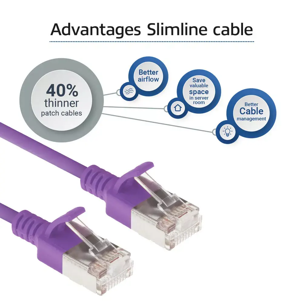ACT Purple 0.15m LSZH U/FTP CAT6A Patch Cable Photo 5
