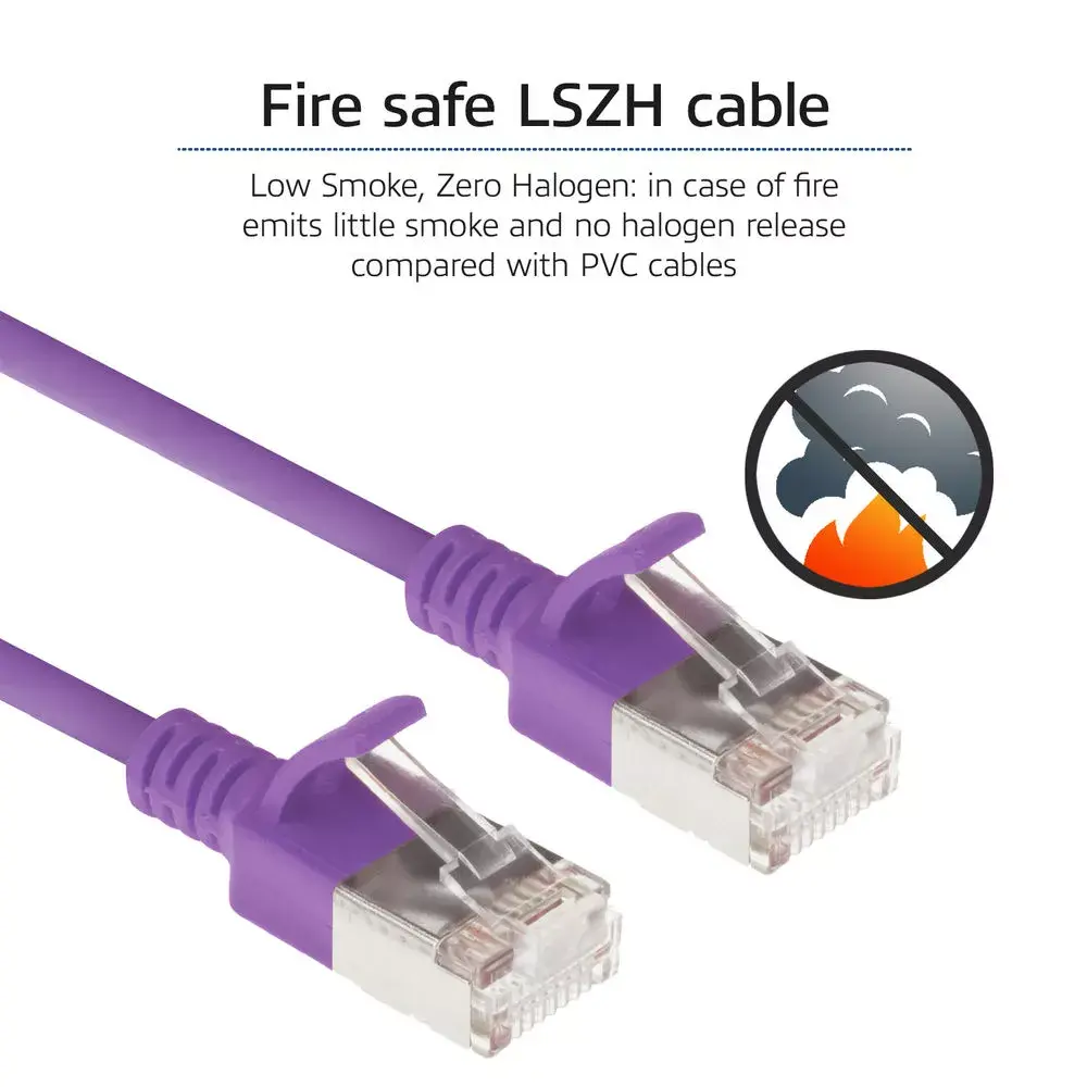 ACT Purple 0.15m LSZH U/FTP CAT6A Patch Cable Photo 7