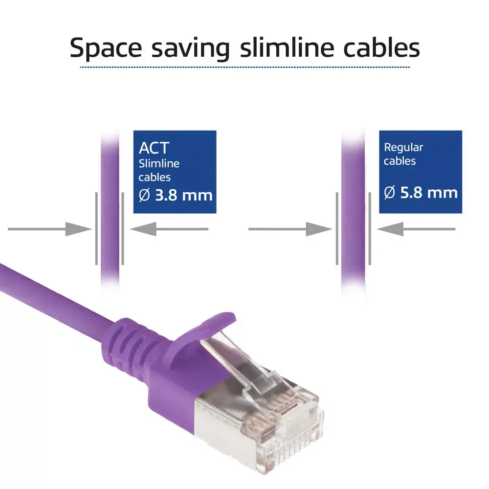 ACT Purple 7 метровый LSZH U/FTP CAT6A патч-кабель Photo 4
