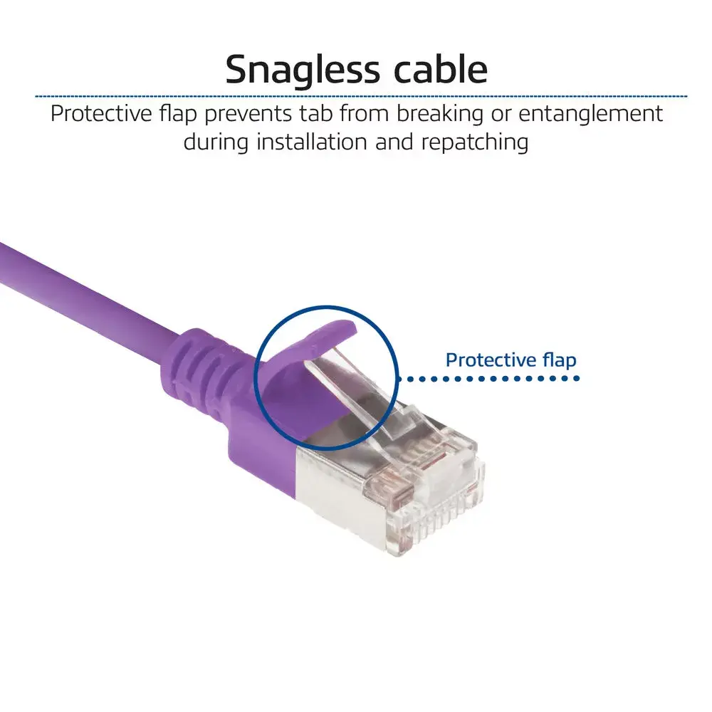 Патч-кабель ACT Purple 2м LSZH U/FTP CAT6A Photo 6